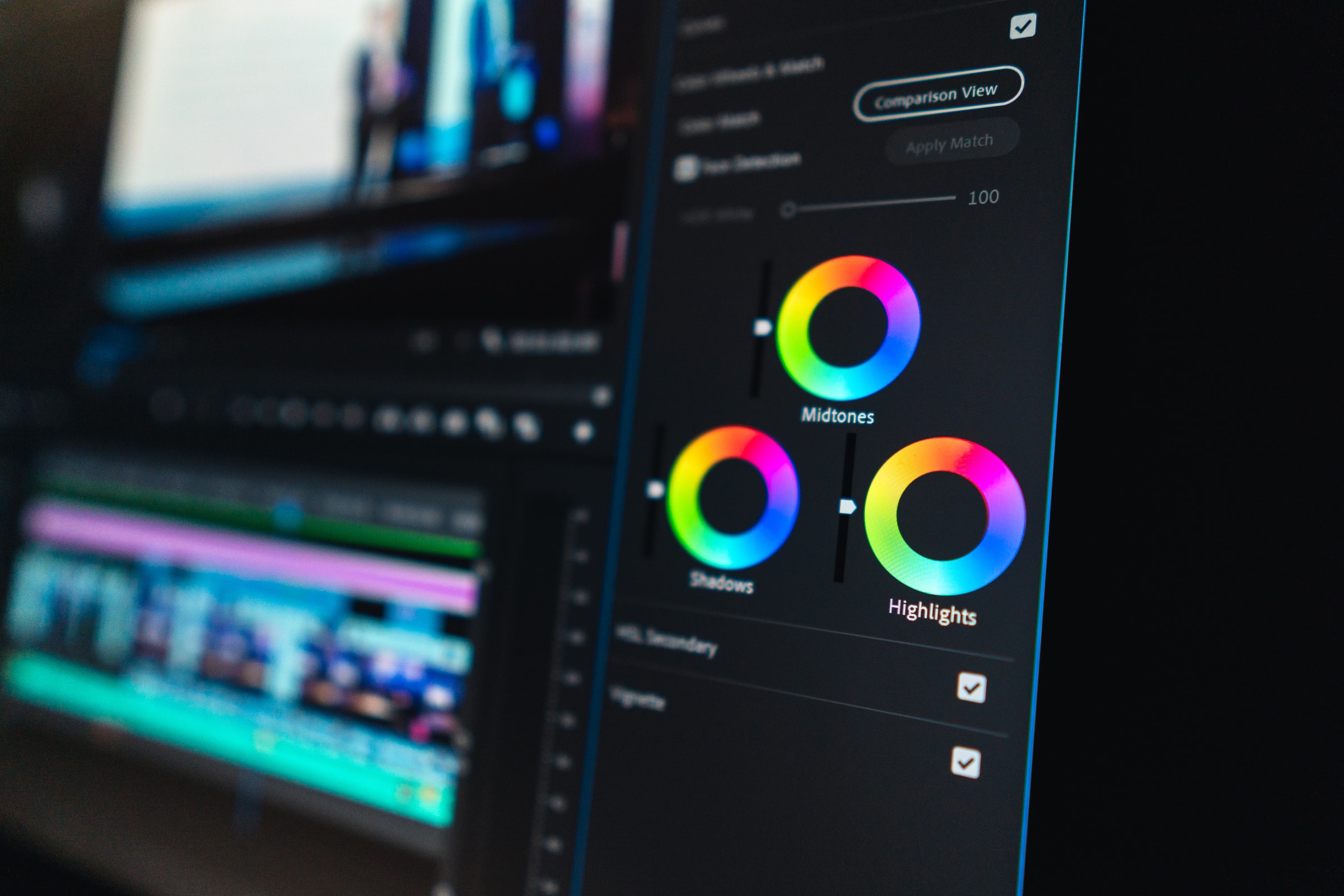 video editing color wheel 