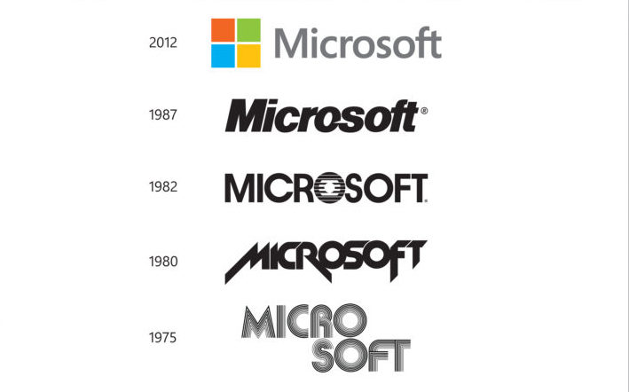 microsoft logo evolution