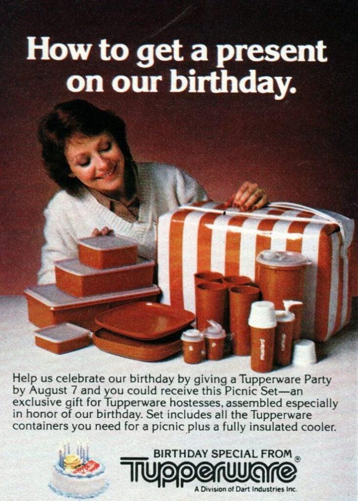 retro tupperware ad