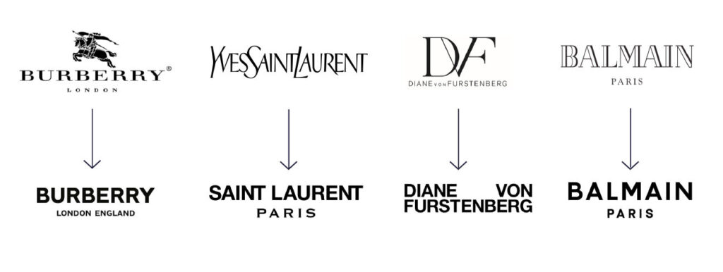 luxury fashion brand logo redesign