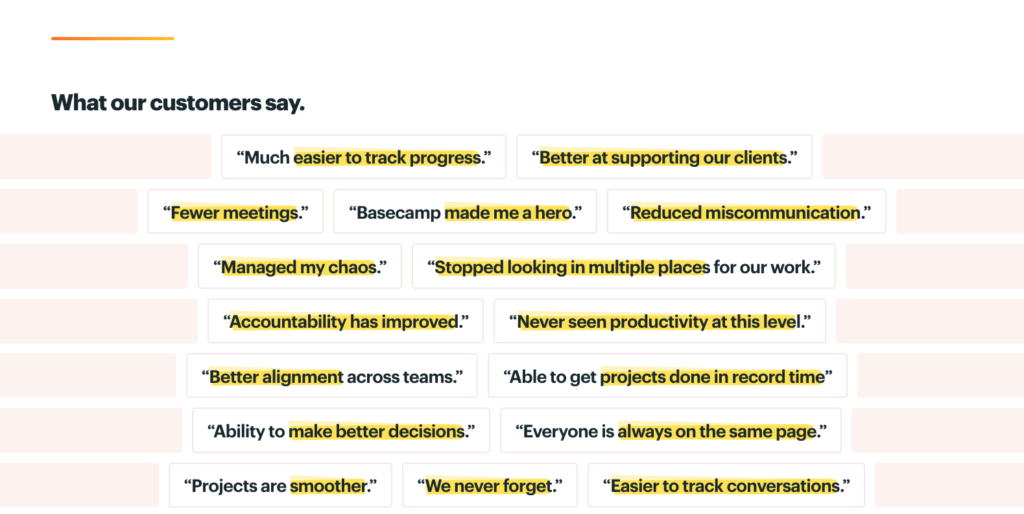 basecamp testimonial screenshot